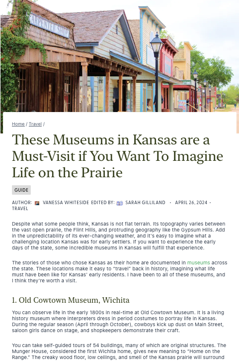 Kansas Pioneer Museums